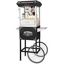Black Antique Popcorn Popper Cart
